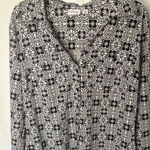 Kim Rogers Curvy Black and White Dress Shirt-Size 1X